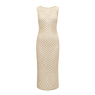 Sukienka ażurowa beżowa